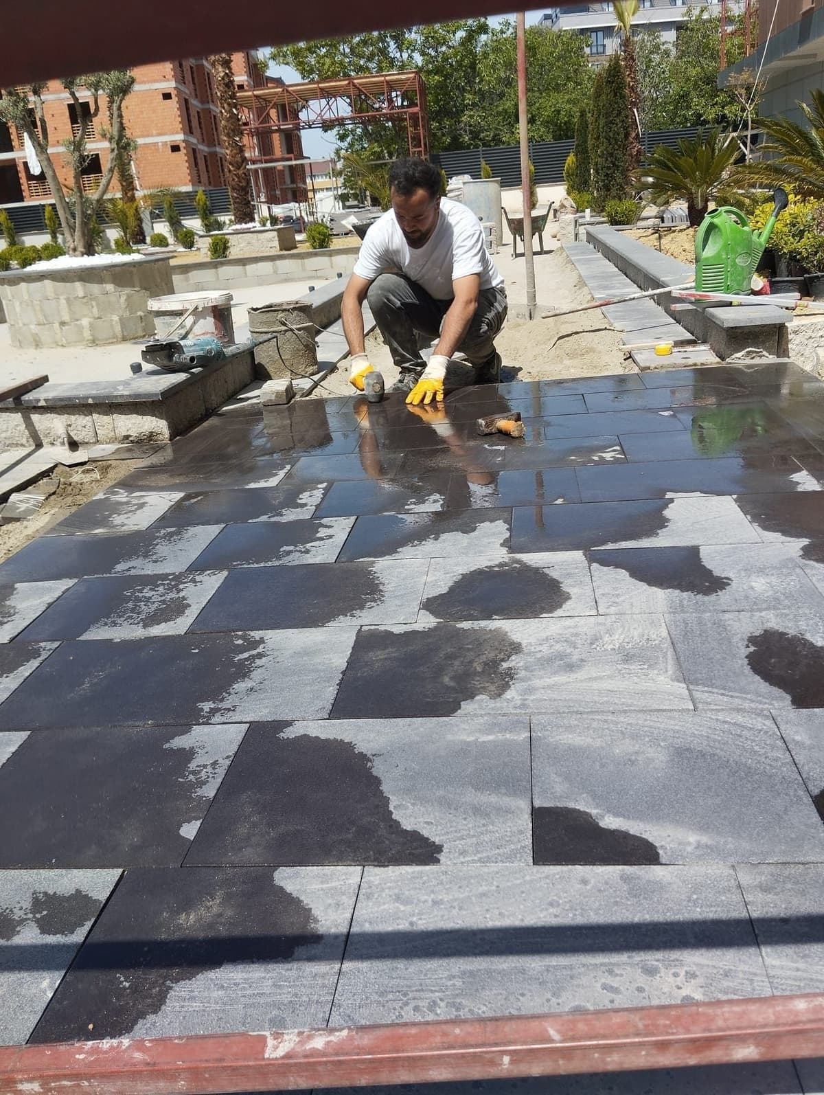 Granit Taş Uygulama Bahçe granit taş uygulama